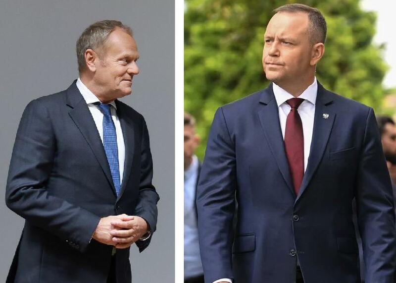 Donald Tusk i Karol Nawrocki