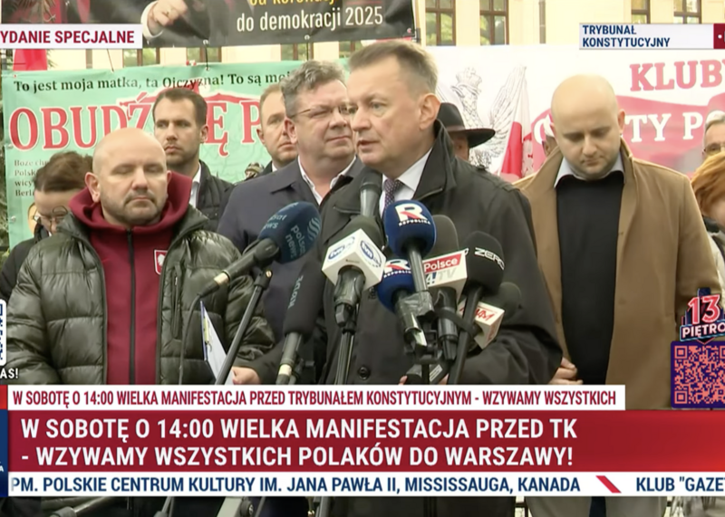Błaszczak zapowiada zawiadomienie do prokuratury ws. TK! „To wypełnia znamiona zamachu stanu”