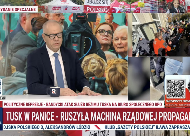 Jacek Sasin ostro skomentował w Republice interwencję policji przed Trybunałem Konstytucyjnym