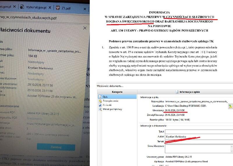 zdradziły ich metadane