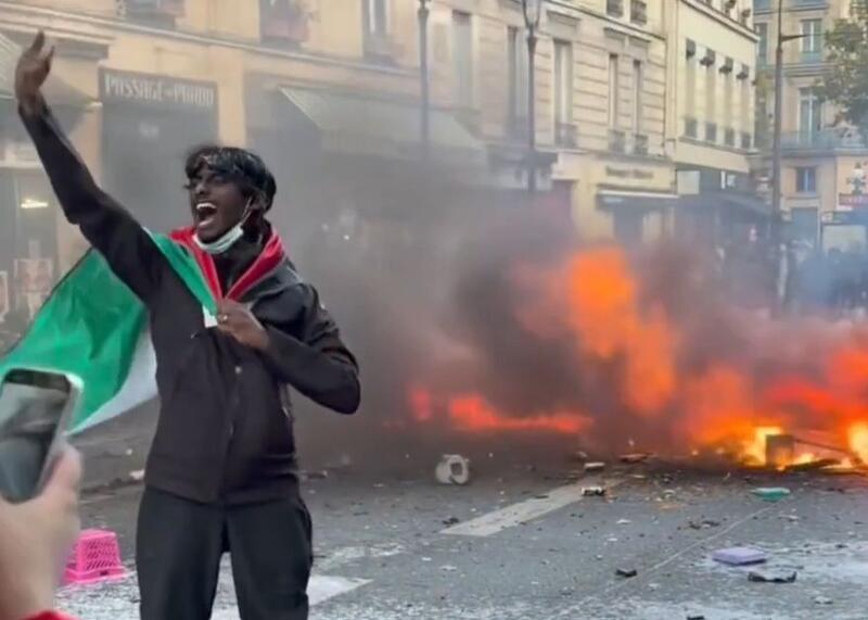 protestujący we Francji